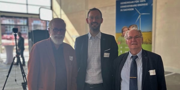 Das Bild zeigt Wolfgang Daniels, Daniel Gerber und Hans-Jürgen Schlegel auf der VEE-Jahrestagung.